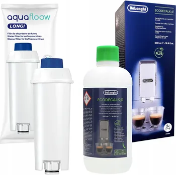 Příprava kávy Originální odvápňovač Delonghi Ecodecalk + vodní filtr AquaFloow Longi