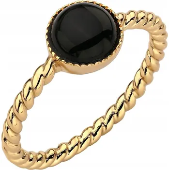 Prsten STŘÍBRNÝ PRSTÝNEK ryzost 925 s Černým Onyxem, velikost 12