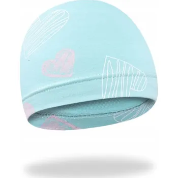 Čepice 52-54 Dívčí přechodová ČEPICE jarní podzimní SRDÍČKA CDA551 mátová