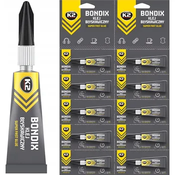 Průmyslové lepidlo 10 x K2 BONDIX 3G Vteřinové lepidlo rychleschnoucí kyanoakrylátové silné