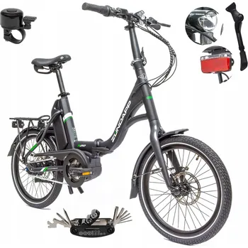 Jízdní kolo Elektrokolo (do 250 W) Zundapp X20, rám 18,5 palců, hliníkový, kolo 20", černé, 250 W