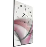 Glasdekor Nástěnné hodiny 30x60cm fialovo šedá abstraktní vlna Materiál: plexi