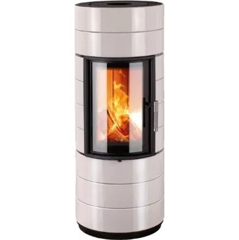 Krbová kamna LEDA Colona Lite S kulatá dvířka, bílý smalt