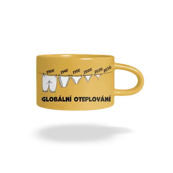 Bastard Globální oteplování hrnek makronka Yellow Macaron