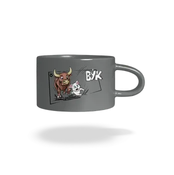 Bastard Kočičí horoskop: Býk hrnek makronka Grey Macaron