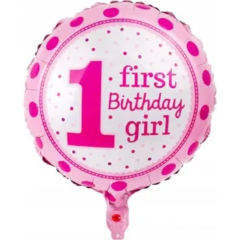 Balónek Fóliový balónek 1. narozeniny pro holčičku 18"