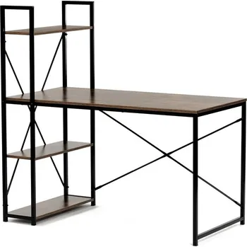 Psací stůl Autronic Pracovní stůl s regálem GD-520 Odstín: Staré dřevo