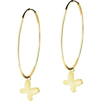 Náušnice Zlaté náušnice - kroužky, motýli - AP543-0526