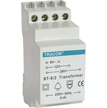 Napájecí zdroj pro osvětlení Tracon BT-8/2 Modulární zvonkový transformátorr, 230V / 8-12-24V AC (Tracon BT-8/2)