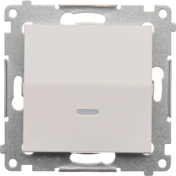 vypínač Vypínač střídavý, s orientačním LED podsvětlením, bez piktogramu, řazení 6So, 10 AX /, Simon 54 DW6L.01/X/11, bílá