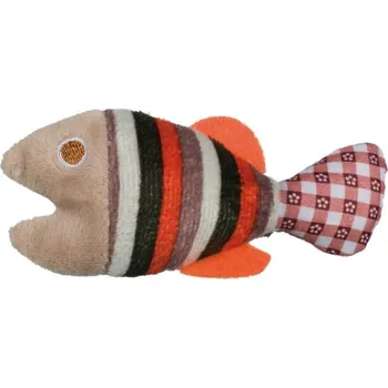 Hračka pro kočku Trixie plyšová rybka/myška s catnipem pro kočky MIX barev 9-12 cm