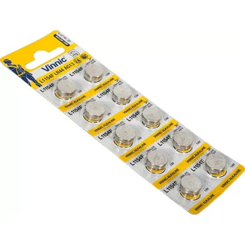 Článková baterie Alkalické baterie LR44 VINNIC 10 ks