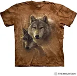 Pánské batikované triko The Mountain - Vlci v lese Velikost: XXXL 10-6420/XXX