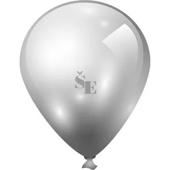 Balónek Nafukovací balónky kulaté 26cm Metal Stříbrné 12ks 8000190