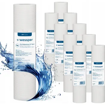 vodní filtr Pěnová filtrační vložka pro předfiltraci Wessper 10" 10 mikronů PP10 10x