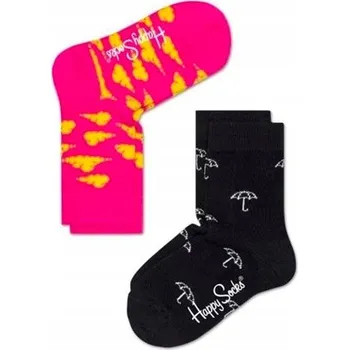 Happy Socks DĚTI 4-6 LET 2 PÁRY RŮŽOVÉ