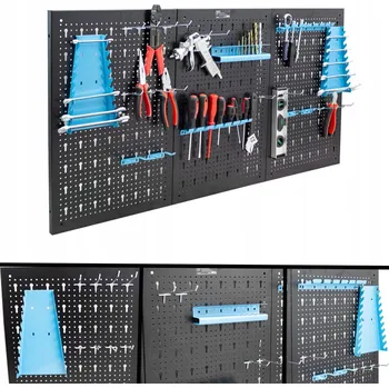 Obraz Nástěnná dílenská deska Bituxx černá 120x60 cm s držáky