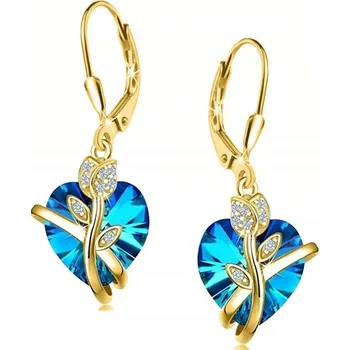 Náušnice Zlaté visací Náušnice Mennica Bydgoska stříbro 925