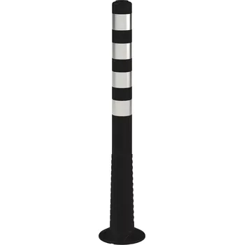 Plotový sloupek Černý plastový (PE) reflexní flexibilní sloupek FLOMA BD46 - 8 x 100 cm, 78560230