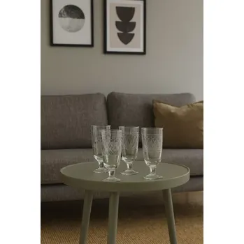 Sada nádobí Sklenice na šampaňské Vintage, sada 4 ks, výška 15 cm House Doctor