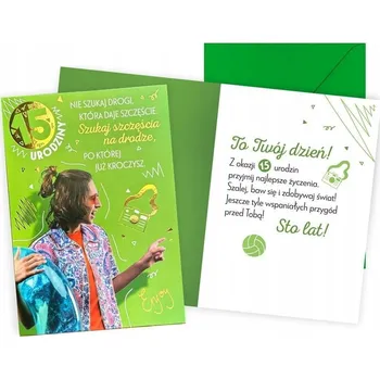 Obraz Přání k 15. narozeninám Zelené v-092