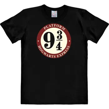 Pánské tričko Logoshirt Triko pánské, Nástupiště 9 a 3/4 černé, Harry Potter Velikost: XL