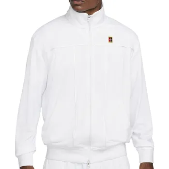 Pánská mikina Pánská tenisová mikina Nike Court Heritage Suit Jacket M - white/white/white Bílý (XXL)