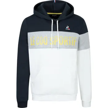 Pánská mikina Pánská tenisová mikina Le Coq Sportif Saison 2 Hoody No.1 M - sky capt./g.chine Modrý (M)