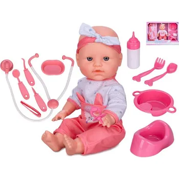 Panenka Panenka miminko čůrající set s lékařskými doplňky na baterie Zvuk