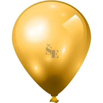 Balónek Nafukovací balónky kulaté 26cm Metal zlaté 12ks 8000191