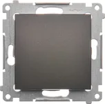 Vypínač střídavý, bez piktogramu, řazení 6, 10 AX / 230 V~, bezšroubové, Simon 54 DW6.01/X/46, hnědá metalizovaná