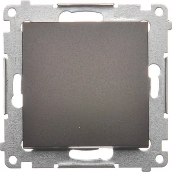 vypínač Vypínač jednopólový, řazení 1, 16 AX / 230 V~, šroubové svorky, Simon 54 DW1A.01/46, hnědá metalizovaná