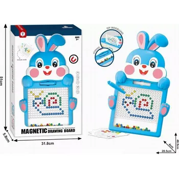 Magnetická kreslící tabulka Magnetická tabulka zajíček 46,5 cm modrá