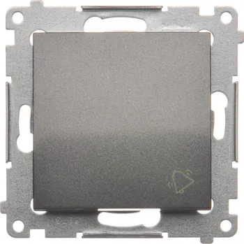 vypínač Tlačítko zapínací “zvonek”, řazení 1/0, 16 AX / 230 V~, šroubové, Simon 54 DD1A.01/48, antracitová metalizovaná