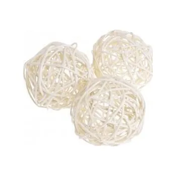 Vánoce Dekorace -Ratanová koule 2 cm 10ks-natur