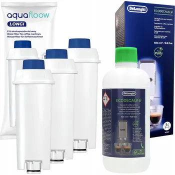 Příprava kávy Originální odvápňovač Delonghi Ecodecalk + 3x filtr vody AquaFloow Longi