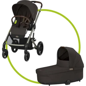Kočárek CYBEX Akční set BALIOS S LUX TPE Chocolate Brown + Hluboká korba