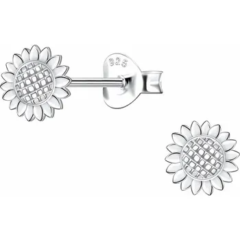 Náušnice 33250 Stříbrné náušnice pecky SLUNEČNICE 6 mm, 0,79 g