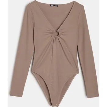 Dámské spodní prádlo Sinsay - Body s dekorativním výstřihem - béžová - 747EU-08J - 747EU-08J-XS