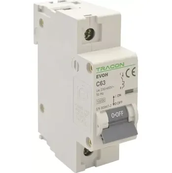 Jistič Tracon EVOH180 Výkonový jistič, 1-pólový, char.C, 80A, 1P,10kA (Tracon EVOH180)