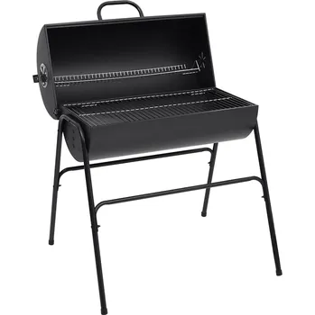 zahrada-XL Válcový gril se 2 grilovacími rošty černý 80 x 95 x 90 cm ocel 313635