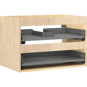 Koupelnový nábytek Mexen Box-A skelet skříňky pod umyvadlo 70 cm, 2 zásuvky, dub - 91AX0-0700-470-2-81 Korpusy skříněk