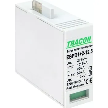 Přepěťová ochrana Tracon ESPD1+2-12.5MO Svodič přepětí AC, typ T1+T2, 12.5 M vložka (Tracon ESPD1+2-12.5MO)