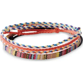 Náramek Oranžový pestrobarevný textilní surfařský náramek - Waykins