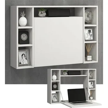 Psací stůl Vcm Nástěnný laptop stůl Wandila, bílý