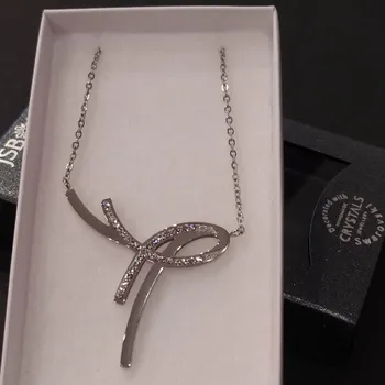 Náhrdelník JSB bijoux Ocelový náhrdelník s krystaly Swarovski vodopád