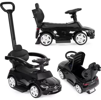 Odrážedlo Odrážedlo s vodicí tyčí MERCEDES C‑Class s interaktivním volantem – Černá