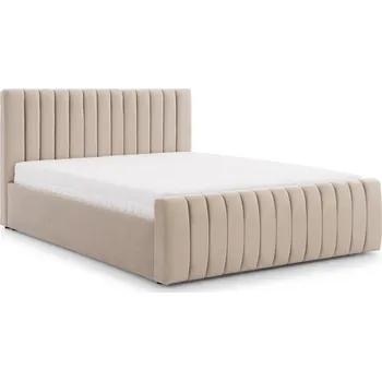 Postel Postel s úložným prostorem 140x200 Nicole - Meble Bogart Velluto 2 Béžová 151.5x106 cm