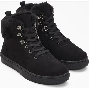 Dámská zimní obuv B.P.C dámské kotníkové boty černé eko semiš zateplené velikost 43