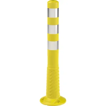 Plotový sloupek Žlutý plastový (PE) reflexní flexibilní sloupek FLOMA BD46 - 8 x 75 cm, 78560468